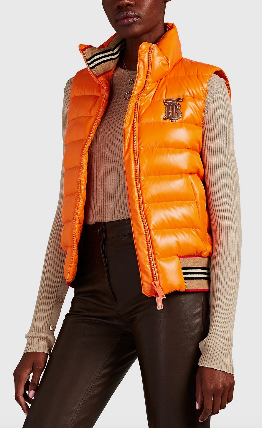 burberry orange puffer jacket