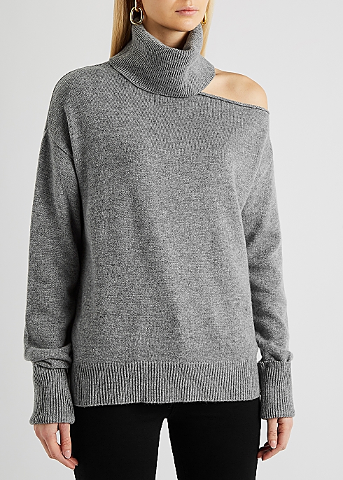 PAIGE Raundi grey cut-out wool-blend jumper £295.00