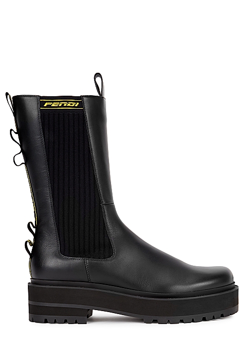 FENDI Rockoko black leather ankle boots £750.00
