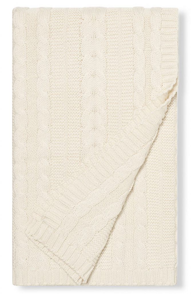BOLL & BRANCH Cable Knit Nap Throw Was £76.99 now £30.80 