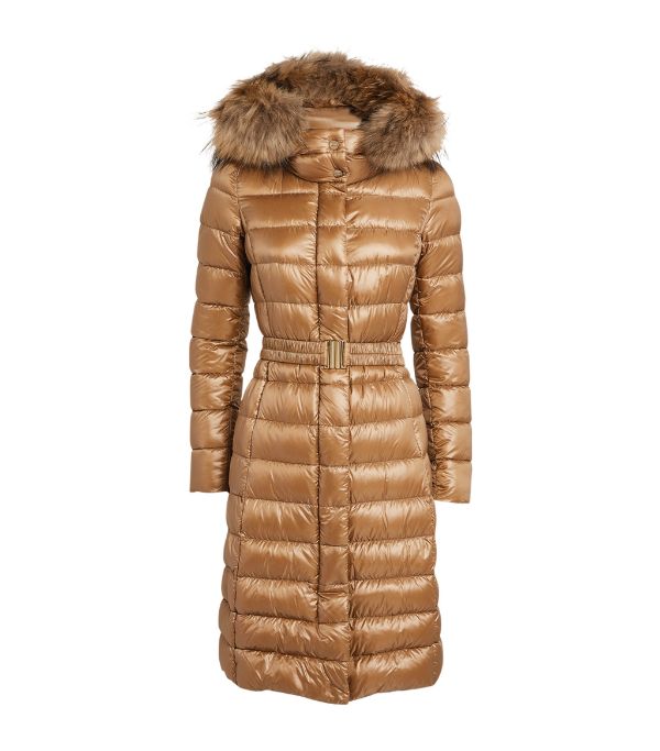 HERNO Fur-Trim Belted Coat £930