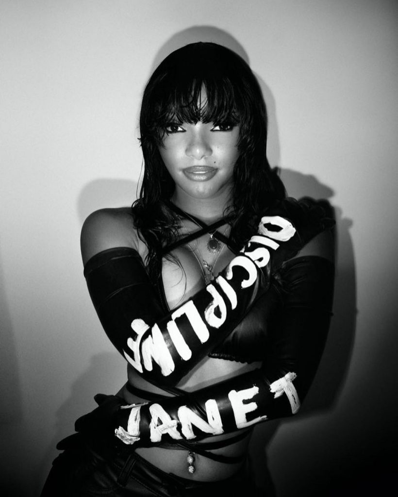 Halle Bailey dressed as Janet Jackson for 2021 halloween