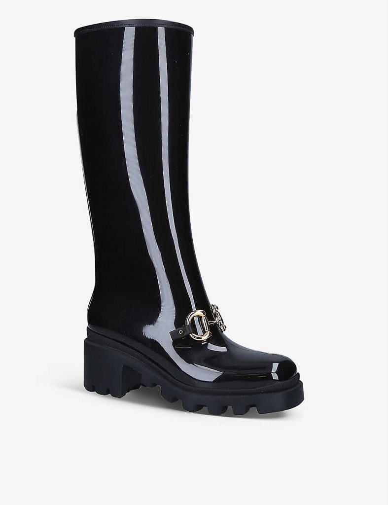 GUCCI Horsebit knee-high rubber boots £610.00