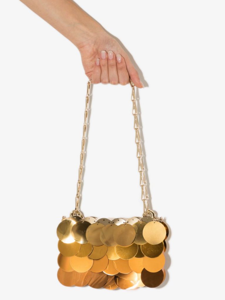 Paco Rabanne Gold Iconic 1969 Sparkle Mini Bag £670