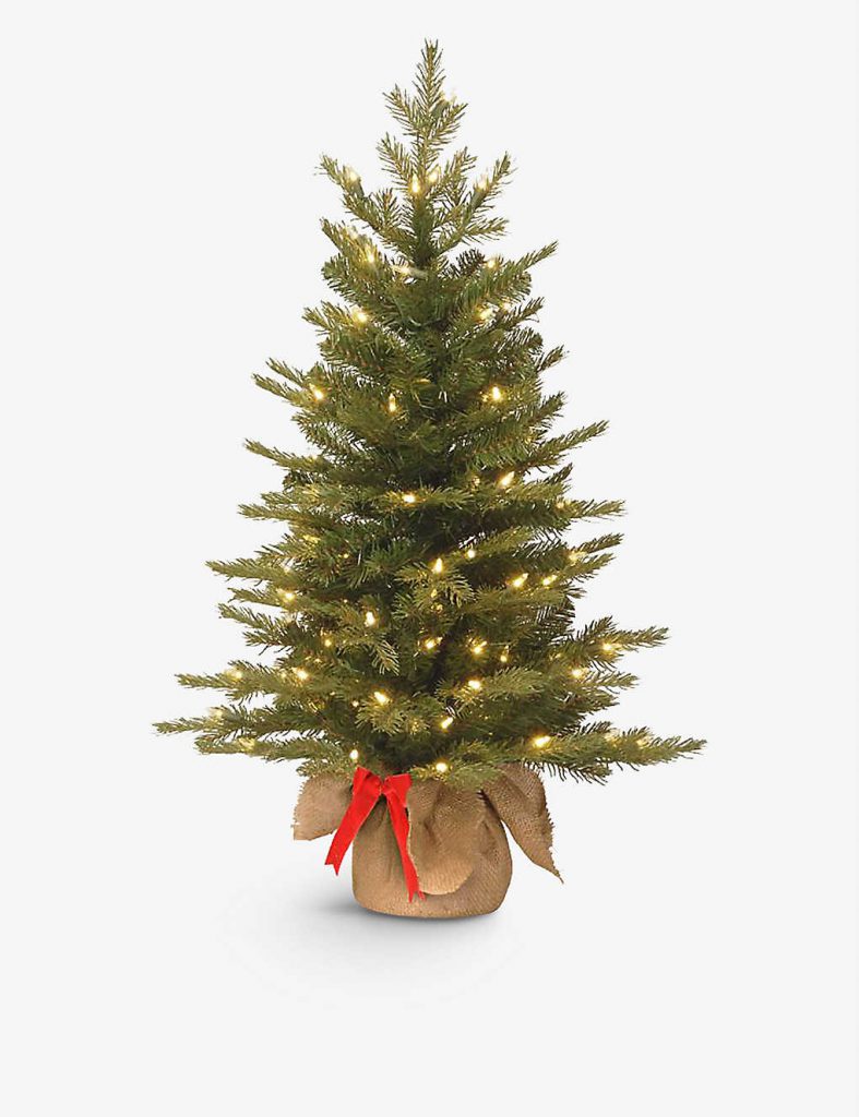 CHRISTMAS Nordic Spruce Christmas tree with LED lights 3ft with burlap bag £100.00