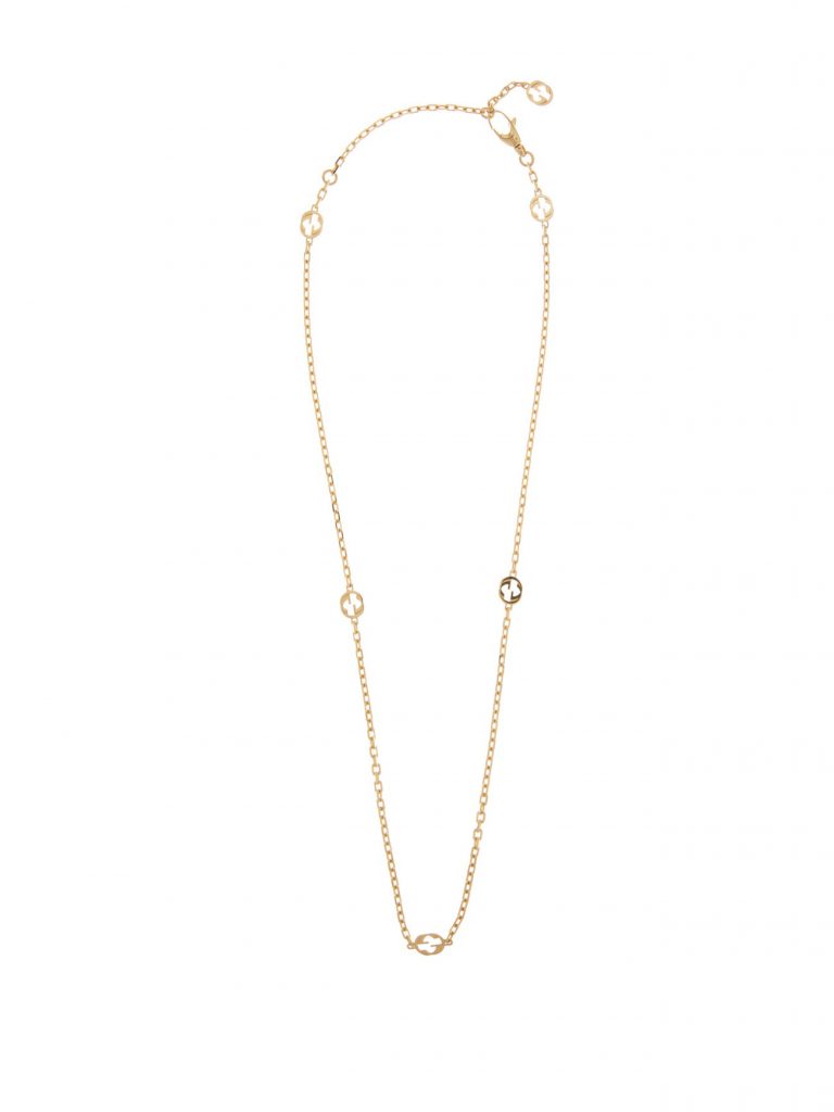 GUCCI GG-logo 18kt gold chain necklace £1,280