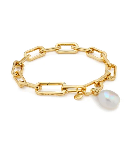 Gold Vermeil Alta Capture and Pearl Bracelet Set 2 pieces £365