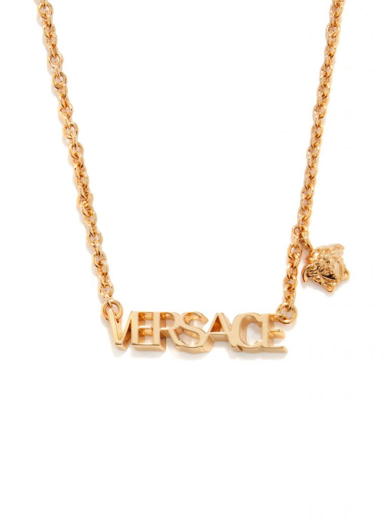 VERSACE Medusa-charm logo-link necklace £265