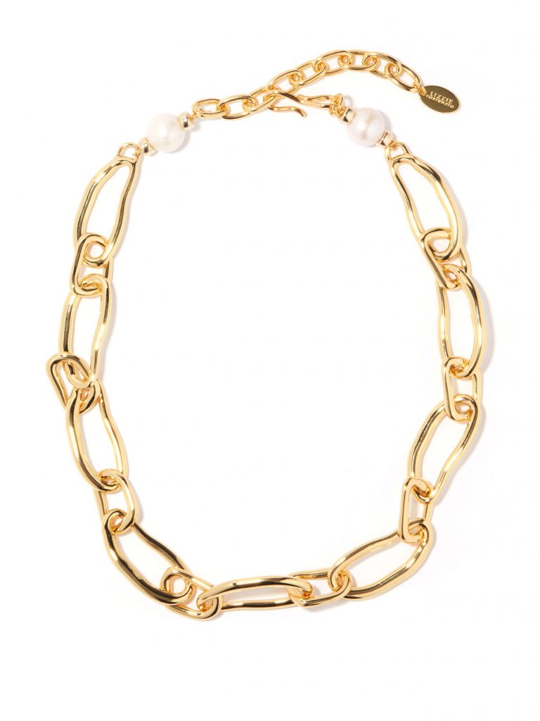 LIZZIE FORTUNATO Collage pearl & gold-plated chain necklace £300