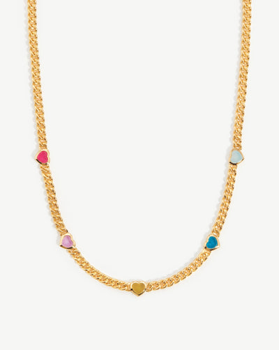 Jelly Heart Gemstone Charm Necklace £175