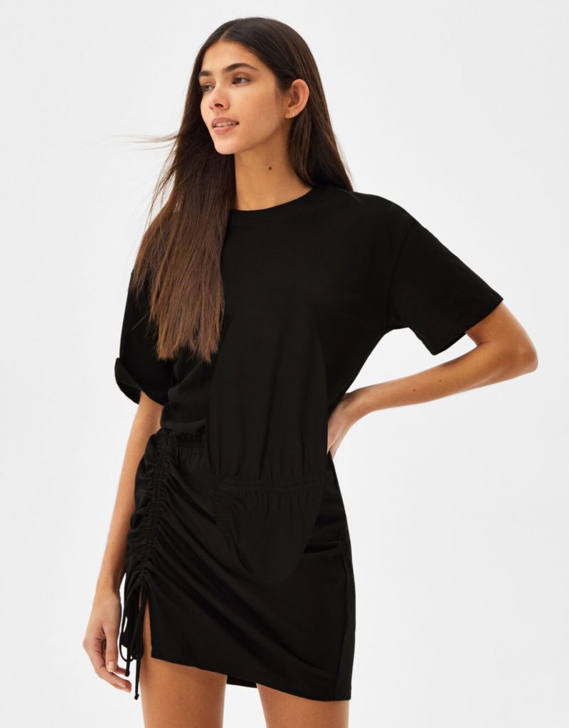 Short sleeve dress with gathering Ref 0734/900/800 £17.99