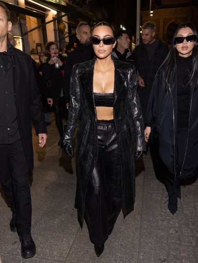 Kim Kardashian during Milan Fashion Week 2022 Getty Images
