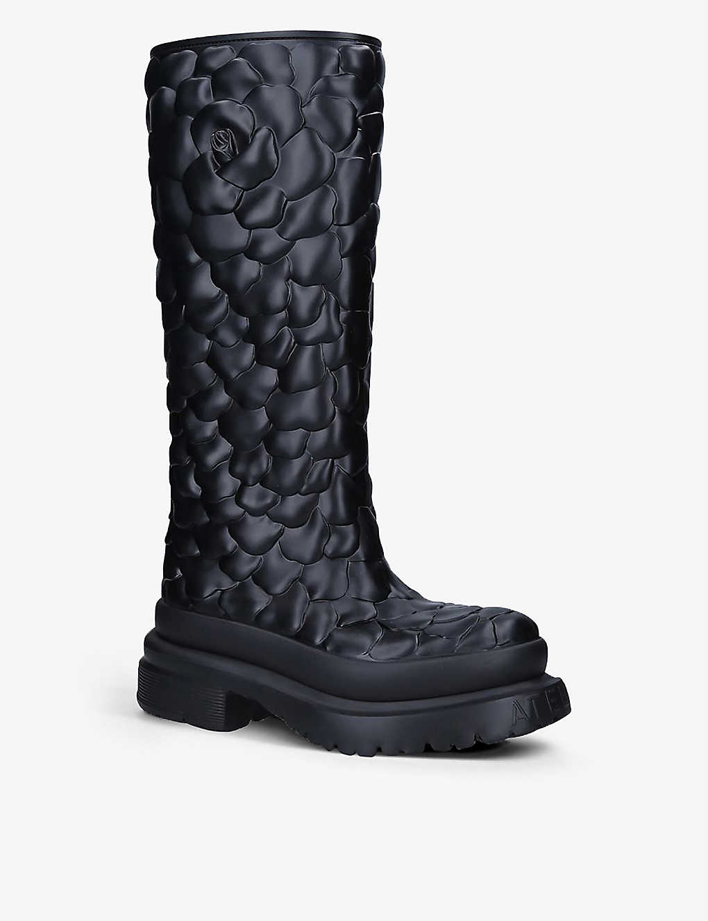 VALENTINO GARAVANI Atelier petal-embellished rubber rain boots £720.00